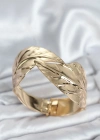 Pirinç Gold Renk Yaprak Model Kadın Bileklik
