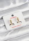 Pirinç Gold Renk Yıldız Kadın Küpe