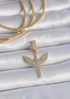 Pirinç Gold Renk Zirkon Taşlı Mikail Model Ajda Charm