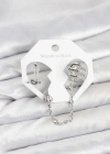 Pirinç Gümüş Renk Sarmal Model Zincir Bağlantılı Ear Cuff Küpe Seti