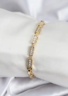 Pirinç VIP Seri Gold Renk Parçalı Model Kadın Bileklik