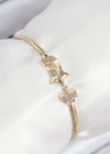 Pirinç Zirkon Taşlı Yıldız Model Gold Renk Kadın Bileklik