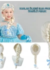 Platin Altın Dore Renk Karlar Ülkesi Elsa Frozen Peruğu Çocuk Boy