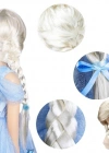 Platin Altın Dore Renk Karlar Ülkesi Elsa Frozen Peruğu Çocuk Boy
