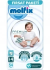 Premium Bebek Bezi Fırsat Paketi 4 Beden 7-14 Kg 54 Adet