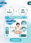 Premium Bebek Bezi Ultra Fırsat Paketi 5 Beden 11-18 Kg 66 Adet
