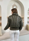 Puffer kısa mont haki st25534