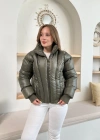Puffer kısa mont haki st25534