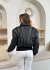 Puffer kısa mont siyah st25534