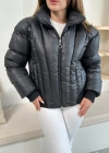 Puffer kısa mont siyah st25534