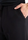 Regular Fit Eşofman Altı İçi Polarlı Basic Düz Cepli Beli Bağcıklı Düz Paça Siyah