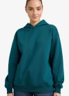 Relax Fit Kapüşonlu Basic Düz Kalın Sweatshirt D9935AX25WN