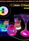Renkli LED Işıklı Bardak Altlığı - Dekoratif (12 Adet, Pilli)
