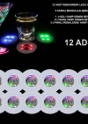 Renkli LED Işıklı Bardak Altlığı - Dekoratif (12 Adet, Pilli)