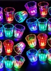 Renkli Led Parlayan Fiber Optik Glow Işıklı Bardak 5,5 x 5,5 cm (ADET FİYATIDIR)
