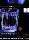 Renkli Led Parlayan Fiber Optik Glow Işıklı Bardak 5,5 x 5,5 cm (ADET FİYATIDIR)