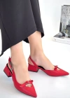Rewat Kırmızı Cilt Topuklu Ayakkabı