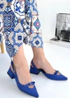 Rewat Mavi Cilt Topuklu Ayakkabı