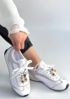 Riaf Beyaz Cilt Bağcıklı Spor Ayakkabı