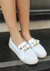 Riwan Beyaz Cilt Babet Ayakkabı