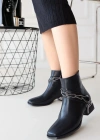 Roxani Siyah Cilt Topuklu Bot