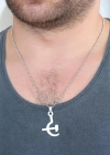 Silver Renk Metal Orak ve Balta Figürlü Erkek Kolye