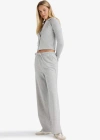 Straight Fit Beli Lastikli İnce Eşofman Altı Uzun Boy Bağcıklı Cepli Basic Düz Gri