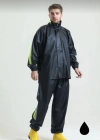 Tam Kalıp Motorcu Kurye Su Gecirmez Yağmurluk Takım - Siyah