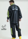 Tam Kalıp Motorcu Kurye Su Gecirmez Yağmurluk Takım - Siyah