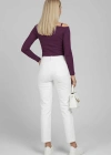 Tek Omuz İpli Bluz Mürdüm T4328