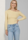 Tek Omuz İpli Bluz Sarı T4328