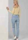 Tek Omuz İpli Bluz Sarı T4328
