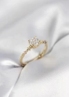 Tek Taş Model Zirkon Taşlı Gold Renk Kadın Yüzük