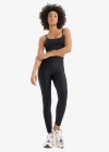 Toparlayıcı Yüksek Bel Parlak Sporcu Tayt