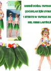 Tropikal Esintili Hawaii Yapraklı Parti Eteği Çocuk Boy