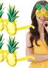 Tropikal Hawaii Ananas Şekilli Parti Gözlüğü 9.5 x 14 cm