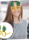 Tropikal Hawaii Ananas Şekilli Parti Gözlüğü 9.5 x 14 cm