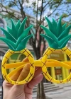 Tropikal Hawaii Ananas Şekilli Parti Gözlüğü 9.5 x 14 cm