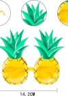 Tropikal Hawaii Ananas Şekilli Parti Gözlüğü 9.5 x 14 cm