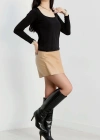 U yaka kaşkorse bluz siyah A132