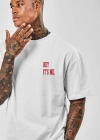 Unisex Baskılı Oversize T-Shirt - Beyaz