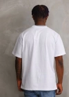 Unisex Baskılı Oversize T-Shirt - Beyaz