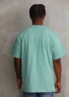 Unisex Baskılı Oversize T-Shirt - Mint Yeşili