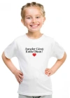 Unisex Çocuk Baskılı T-Shirt - Beyaz