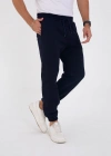 Unisex Kışlık Üç İplik Lastikli Eşofman Pantolon - Lacivert