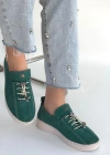 Warte Yeşil Süet Bağcıklı Spor Ayakkabı