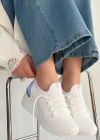 Weor Beyaz Triko Bağcıklı Spor Ayakkabı
