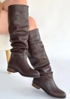 Winda Kahverengi Cilt Körüklü Çizme