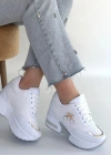 Wody Beyaz Cilt Simli Bağcıklı Spor Ayakkabı