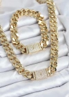 Xuping Gurmet Gold Renk Kolye ve Bileklik Seti